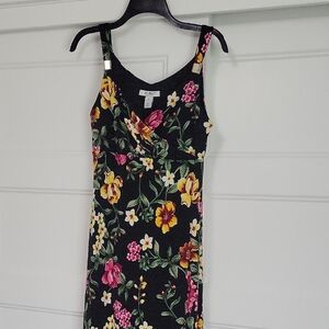 White House Black Market Yellow and Pink Floral Dress